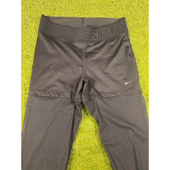 Nike Pro Women's Training Tights Black Athletic Leggings Activewear - Picture 3 of 6